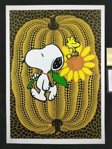 世界限定100枚 DEATH NYC アートポスター 14 SNOOPY スヌーピー PEANUTS ウッドストック 草間彌生 黄色 かぼちゃ ひまわり_画像1