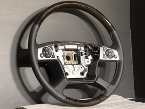 * our company original * Mitsubishi . mulberry 17 Super Great dark brown wood combination steering wheel steering gear inspection ) exclusive custom 