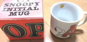 スヌーピー　マグカップ　カップ　コップ　陶器　イニシャル　マグ