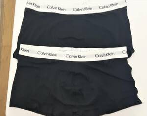 【管37】Calvin Klein カルバンクライン／ローライズ ボクサーパンツ（黒・Lサイズ）メンズ