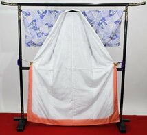 小紋 着物 袷 花 洗える着物 身丈159cm 裄丈66cm ★ kb-5212 桜庭呉服店_画像9