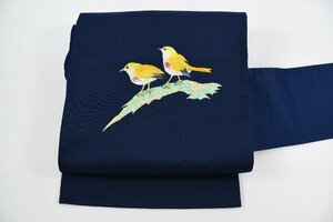 名古屋帯 刺繍 鳥 帯丈362cm ★着物屋 ne-6754 桜庭呉服店