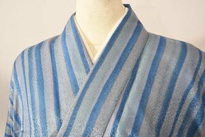 小紋 着物 単衣 縞模様 身丈152cm 裄丈68cm ★ kb-5200 桜庭呉服店