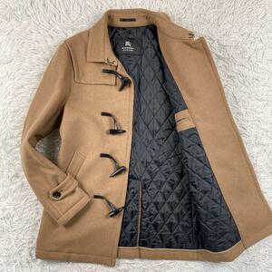 ほぼ未使用 バーバリー ブラックレーベル ダッフル コート Lサイズ ノバチェック キャメル BURBERRY BLACKLABEL キルティング アウター