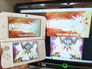 ★極美品★ ゲーム実況 3DSLL 『キャプチャー機能付き』ホワイト本体 偽トロ 本体 PCとの接続用ケーブル ★保証有★ 箱有り