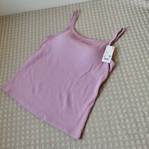 未使用 タグ付 ユニクロ UNIQLO エアリズムコットン ブラタンクトップ ブラキャミソール XL 11 PINK●ネコポス送料無料_画像7