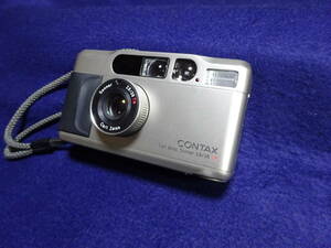  CONTAX T2 フィルムカメラ コンパクトカメラ Carl Zeiss Sonnar 2.8/38 T 動作確認済 シャッター、フラッシュOK コンタックス