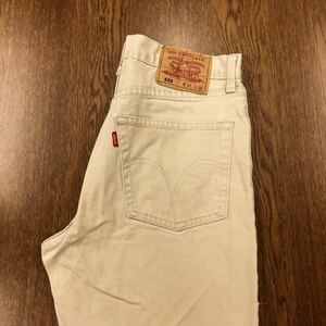 【EL193】Levi's 533 W31 L32 カラーパンツ ベージュ メンズブランド古着 リーバイス533 送料無料