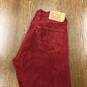 【EL213】Levi's 501XX W36 L32 カラーパンツ レッド 赤色 メンズブランド古着 リーバイス501XX 送料無料