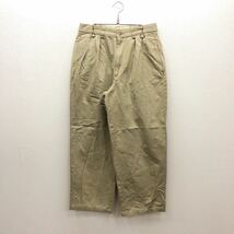 【EL338】USA製 POLO RALPH LAUREN W31 L32 ツータック チノパンツ ワークパンツ ベージュ ブランド古着 ポロ ラルフローレン 送料無料_画像2