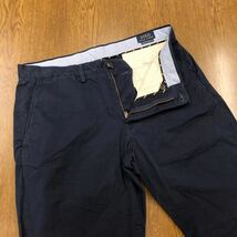 【EL343】POLO RALPH LAUREN W34 L32 チノパンツ ワークパンツ ネイビー ストレッチ生地 メンズブランド古着 ポロ ラルフローレン 送料無料_画像4