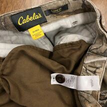 【EL534】Cabela’s 34REG リアルツリー カーゴパンツ ワークパンツ アジャスター ドローコード メンズブランド古着 カベラス 送料無料_画像6