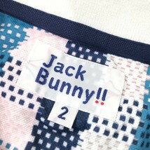 JACK BUNNY ジャックバニー 半袖ポロシャツ チェック柄 ホワイト系 2 [240001910149] ゴルフウェア レディース_画像5