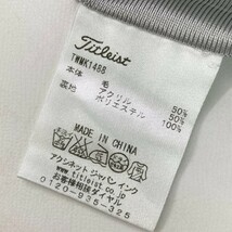 TITLEIST タイトリスト ニット切替 蓄熱ジップジャケット 千鳥 総柄 グレー系 M [240001882554] ゴルフウェア メンズ_画像9