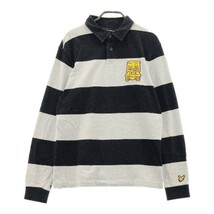 LYLE&SCOTT ライル アンド スコット ×Golfickers 長袖ポロシャツ ボーダー柄 ブラック系 S [240101090950] ゴルフウェア メンズ_画像1