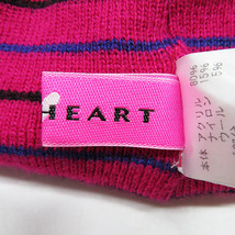 【1円】VIVA HEART ビバハート ニットサンバイザー ボーダー柄 ピンク系 [240001743125]_画像5