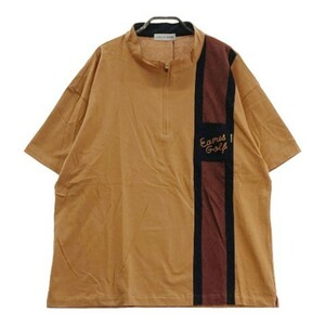 【新品】CALLEJERA カジェヘラ ハーフジップ半袖Tシャツ ブラウン系 7 [240101080603] ゴルフウェア メンズ
