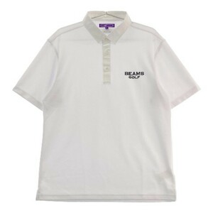BEAMS GOLF ビームスゴルフ 半袖ポロシャツ 襟切替 ホワイト系 XL [240101071978] ゴルフウェア メンズ
