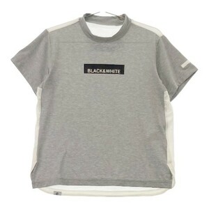 BLACK&WHITE ブラックアンドホワイト 2022年モデル ハイネック 半袖Tシャツ グレー系 L [240101088789] ゴルフウェア レディース