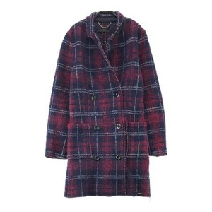 【1円】DIESEL ディーゼル ニット ダブルコート チェック柄 ネイビー系 XS [240001765232]