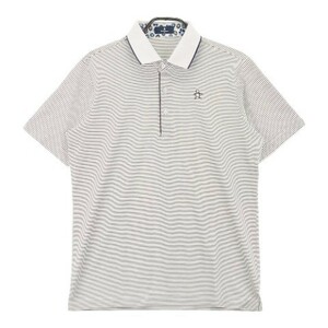 MUNSINGWEAR Munsingwear wear polo-shirt with short sleeves border pattern white group L [240101092973] Golf wear men's 