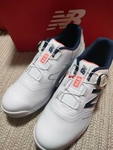 新品 定価19800 New Balance ゴルフシューズ UGB574W3 28cm ホワイト 白 BOA ニューバランス 取替式 スパイク メンズ ゴルフ_画像2