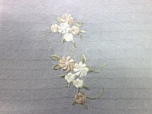 【閉店SALE】1.000→500円◆5224-43◆新品 半衿 花柄刺繍 グレー_画像3