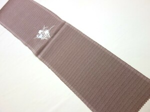 【閉店SALE】1.000→500円◆5224-44◆新品 半衿 花柄刺繍 薄茶色