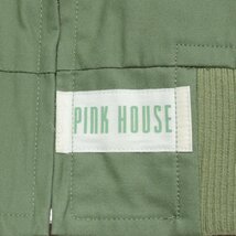 【美品！】PINK HOUSE★2023年夏カタログ掲載！レイヤードが映えるシンプルデザイン♪バックロゴ刺繍入り ブルゾン 4(L) カーキ系 z5602_画像5