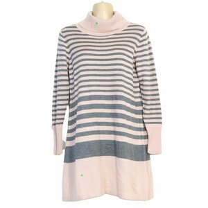  guarantee Lee Visconti GALLERY VISCONTI* pretty color scheme border!ta-toru neck knitted tunic size 3? pink series stretch .z5585