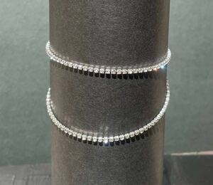 * tennis anklet *( double chain ), rhinestone ( small bead 2.)