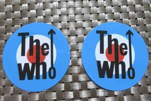 ■２枚セット■空白赤円型◆新品ザ・フー The Who イギリス ビート・グループ ロックバンド ステッカー シール◆ ◎イギリス UK 英国 音楽 