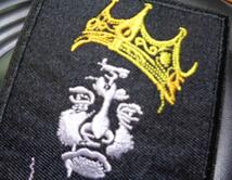 四角◆新品ノトーリアスThe Notorious B.I.G） ビギー（Biggie）　ビッグ（BIG)　ラップ　ラッパー　ヒッポホップ刺繍ワッペン（パッチ）_画像3