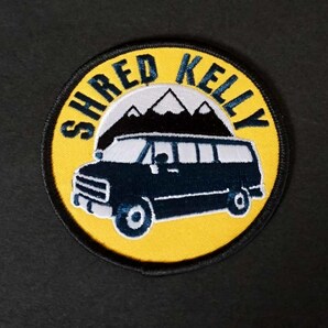 円型US黄バン◆新品■シュレッド・ケリー Shred Kelly フォークロックバンド folk rock band バン 自動車 刺繍ワッペン◆音楽ミュージック