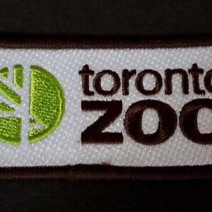 白濃茶枠TZ■新品 『toronto ZOO// トロント動物園』 《動物大好き》カナダ トロント 刺繍ワッペン(パッチ)■■ 洋服・衣類・衣服DIY