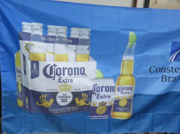 『特大９』青箱瓶■新品◇コロナ・エキストラCorona Extra　メキシコ　ビール　フラッグ旗◆BAR飲食◆カスタム　レストア◇■部屋　倉庫DIY