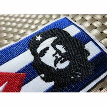  MD■国旗柄Cv赤青白◆新品　チェ・ゲバラ　Che Guevara　キューバ　革命家　Ernesto Guevara刺繍ワッペン◆ミリタリー・サバゲー◇ 激シブ_画像3