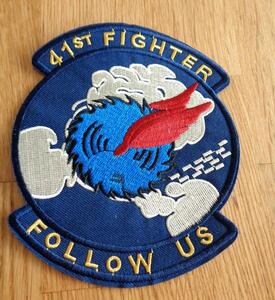 大型Typhoon　復刻◆新品アメリカ　FOLLOW US　 41st Fighter Squadron　35th Fighter刺繍ワッペン（パッチ）ミリタリー1950