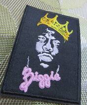 四角◆新品ノトーリアスThe Notorious B.I.G） ビギー（Biggie）　ビッグ（BIG)　ラップ　ラッパー　ヒッポホップ刺繍ワッペン（パッチ）_画像8