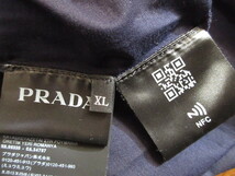 プラダ　PRADA 　2022　胸　ロゴ　ライン　Tシャツ　カットソー　ネイビー　XL　国内正規品_画像5