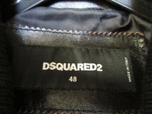 ディースクエアード 　DSQUARED2　17AW ダブル　レザー　ライダース　ジャケット　 Classic Leather Biker Jacket 48　国内正規品_画像4