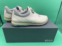 ecco エコー BOA ゴルフシューズ M ゴルフ バイオム ハイブリッド 3 メンズ　GORE-TEX サイズ40 25.5cm相当　スパイクレス　白青_画像5