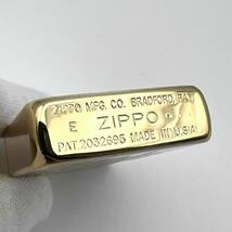 ZIPPO ジッポー 1941 レプリカ GUARANTEE ギャランティー ドット刻印 金文字 銀色 金色 コンビ 喫煙具 オイルライター 中古_画像6