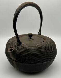 鉄瓶 蓋 龍文堂 造 湯沸し 茶道具 煎茶道具 骨董 時代 当時 鉄製