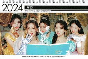 ITZY イッジ グッズ 卓上 カレンダー (写真集 カレンダー) 2024~2025年 (2年分) + ステッカーシール [12点セット]