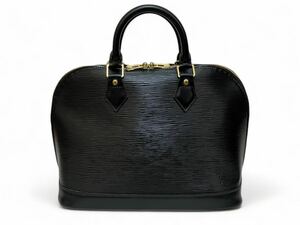 鑑定済み 本物 ルイヴィトン LOUIS VUITTON ハンドバッグ M52142 アルマ LVロゴの刻印入り ノワール MI0939 バッグ エピ [TK23-1204-2]