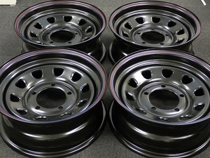 新品 デイトナ 15-6.0J±00 5-139.7 ブラック ホイール4本SET ジムニーシエラ JB74W JB43W アウトレット特価(W2304-1)