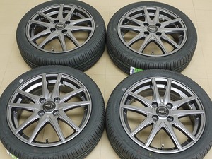 新品 15インチ Z05-DG 4穴100 タイヤ付4本SET 165/50R15 軽自動車 ローダウンサイズ設定 NBOX タント スペーシア ワゴンR(W2229)