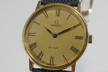 1円~スタート【470】実働　OMEGA/オメガ　DEVILLE　手巻き　ゴールド　ラウンド　腕時計　メンズ　_画像1