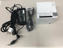 送料無料美品EPSON コンパクト レシートプリンター TM-m10 621(M332B )有線LAN　USB対応 純正アダプター付属_画像1